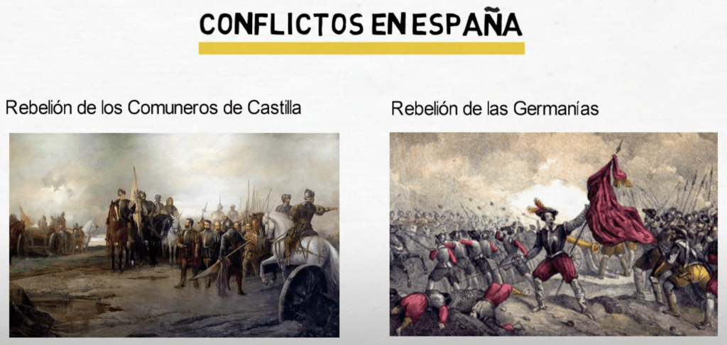 conflictos en españa de carlos i