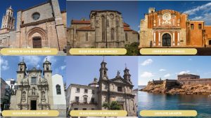 Colegiata de Santa María del Campo, la iglesia gótica de San Francisco, el convento de los Dominicos y templos barrocos como San Jorge y San Nicolás. Castillo de San Antón.