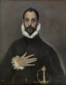 El caballero de la mano en el pecho, El Greco