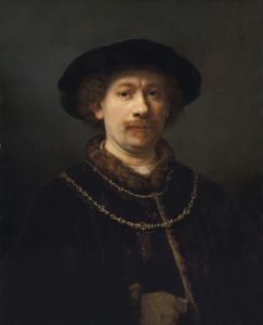 Autorretrato con gorra y dos cadenas - Rembrandt